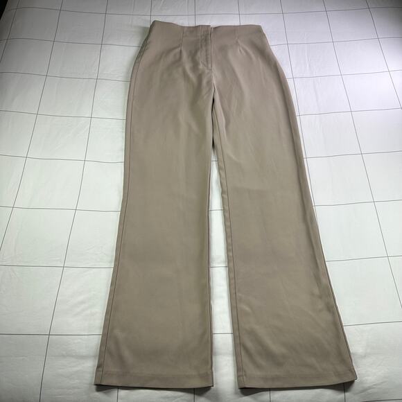 Abercrombie & Fitch Pants Womens 30 Long Tan Tailored Trouser High Rise Wide Leg - Picture 1 of 12